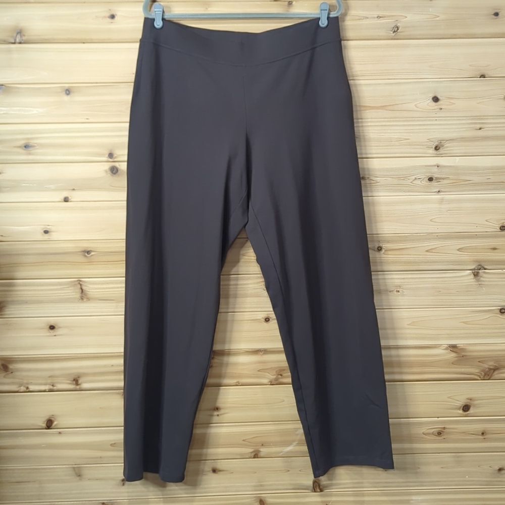 Eileen Fisher Pants Womens Large Brown Straight Leg Classic‎ Minimalist
